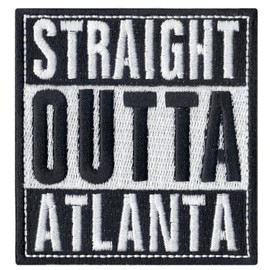 Straight Out of Atlanta Patch Team City Logo Iron On Embroidered