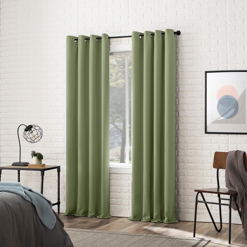 Sun Zero Soho 2-pack Blackout Energy Efficient Grommet Curtain Panel