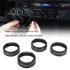 4pcs AC Switch Ring Aluminium Alloy Stylish Rustproof Center Console