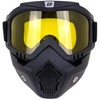 Birdz Eyewear Skylark Motorcycle Goggles with Removable Face Mask Black