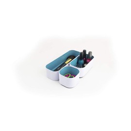Three By Three Seattle Drawer Organizer Pack of 3, 2", Sky Blue (52300)