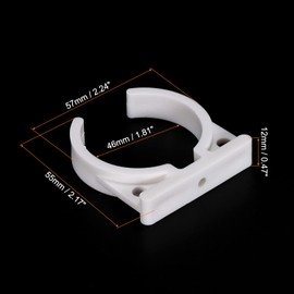 sourcing map Water Filter Clip 46x57mm Double Water Purifier Filter Clip Clamp White 2 Pack