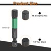 sourcing map 5pcs H8 Flat Hex Head Screwdriver Bit 8mm