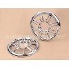 Unbranded Chrome 3D Rear Speaker Trim Grill Cover for Harley