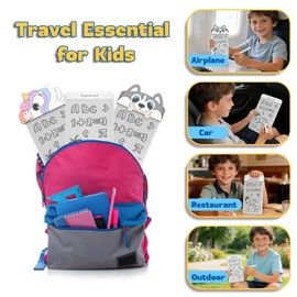 5.5" Magnetic Drawing Board for Kids - Reusable Doodle Tablet with Magic Pen, Mess-Free Educational Sketch Pad, Portable Erasable Notepad for Home School or Fridge