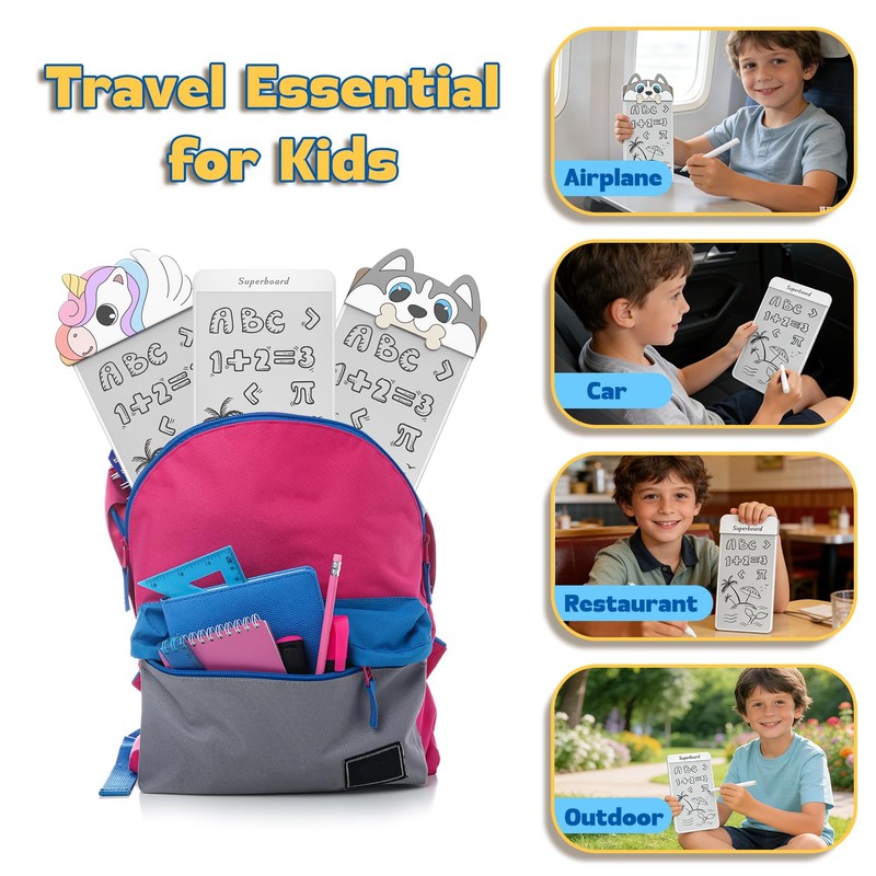 5.5" Magnetic Drawing Board for Kids - Reusable Doodle Tablet