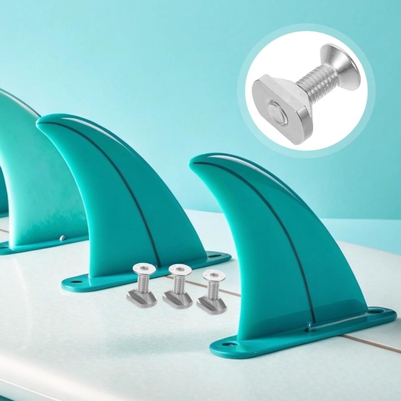 DECHOUS 4pcs M8 Stainless Steel Hydrofoil T Nuts Surfboard Foil