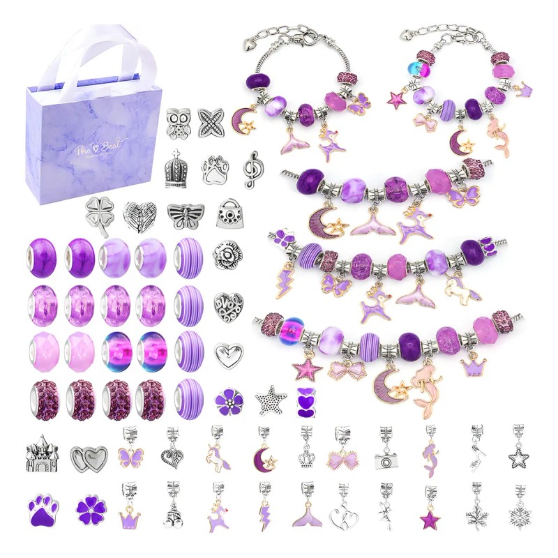 Juego De Hacer Pulsera Con Cuentas De Cristal Diy Para