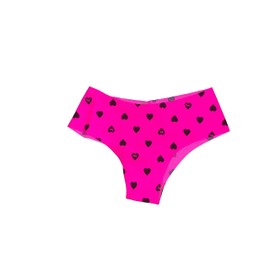 Victoria's Secret Pink Smooth No Show Cheekster Underwear/Panty Color Pink Heart New (as1, alpha, x_s, regular, regular)