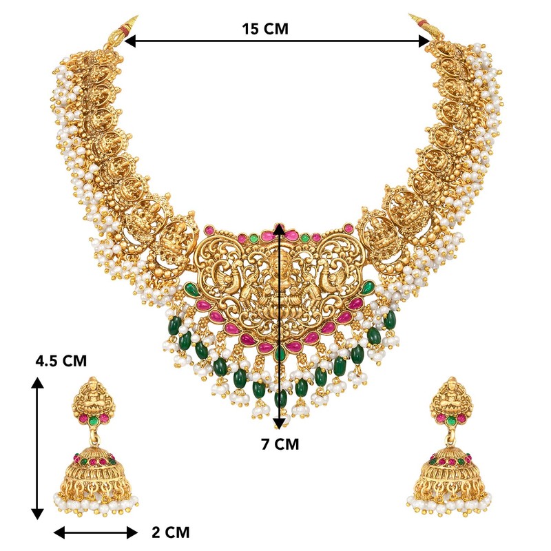Aheli Lariya Pearl Kundan - Juego de collar con diseño