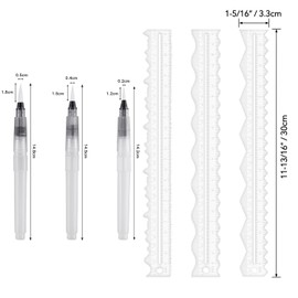 3 Pieces Tear Rulers for Acrylic Paper Tear Off Paper Cover Edge Ruler for Card Making Scrapbooking Craft Decoration School Office DIY Cutting Dies Tools (30 x 3.3 cm)