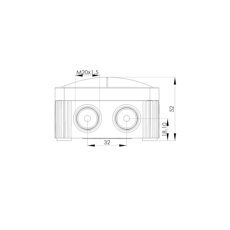 WISKA Box Combi 206 Grey Empty IP66 Weatherproof Outdoor External