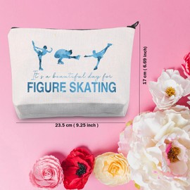 TSOTMO Figure Skating Gift Figure Skating Zipper Pouch for Ice Skaters Skating Coach Gift Ice Skater Accessories Bag Figure Skating Lovers Gift (C.Figure Skating)