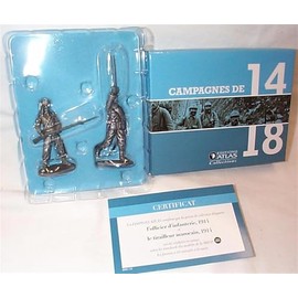 atlas editions world war 1 WW1 infantry officer & moroccan soldier 1914 figure 1:24 scale diecast model