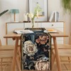 Bird and Floral Table Runner 13x72 Inch, Elegant Nature Design