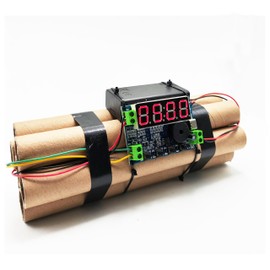 Generic Movie Props for Movie Stage,Ticking time Machine Kit with Annoying PCB for Adults,Countdown Prank Trick Game for Christmas Decorations,DIY Alarm Clock for Kitchen Bedroom (StyleX), Small