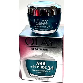 OLAY REGENERIST RENEWING MOISTURIZER FRAGRANCE FREE - AHA + PEPTIDE 24, 1.7 OZ