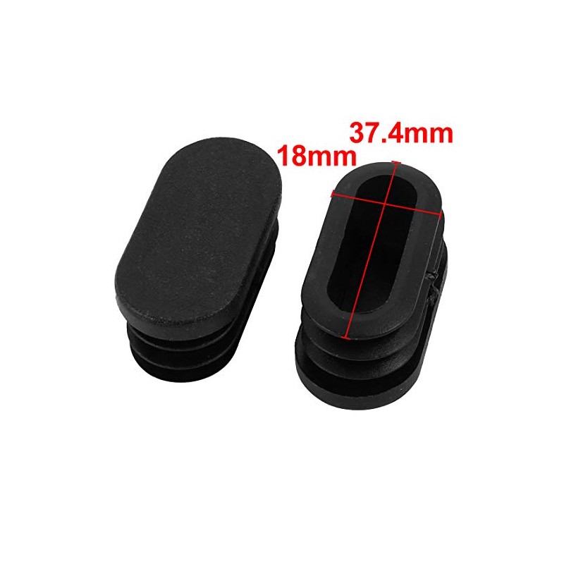 uxcell 40mmx20mm Plastic Non Slip Oval Chair Table Leg Protectors