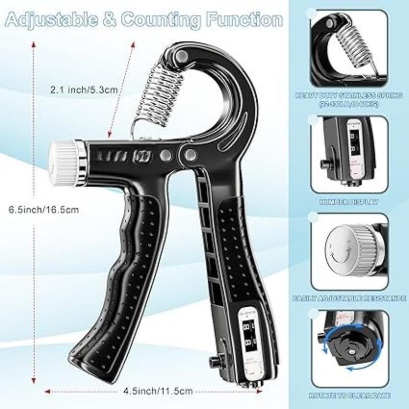 5 Pack Grip Strength Trainer with Finger Exerciser, Hand Grip
