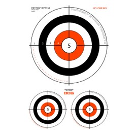 Perfect Strike ARCHERY Targets. ORANGE OPS No. 005 Heavy Paper Targets. Great for practice outdoors or at the range. 12" x 18" (12 Targets)