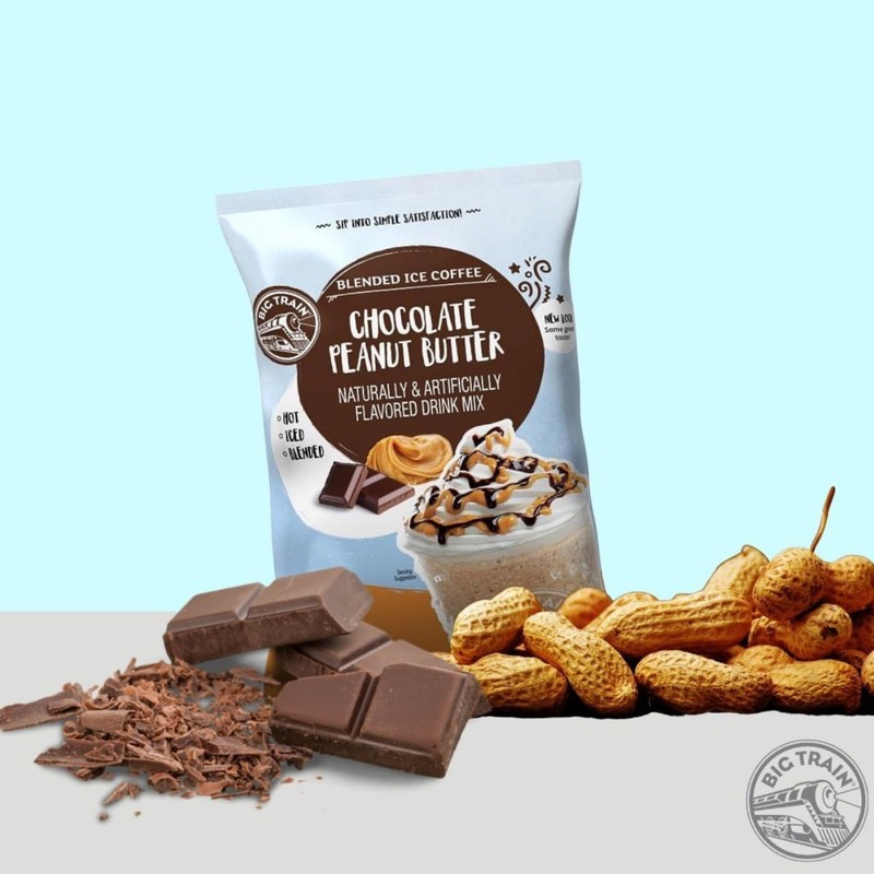 Big Train Chocolate Peanut Butter Blended Ice Coffee Beverage Mix,