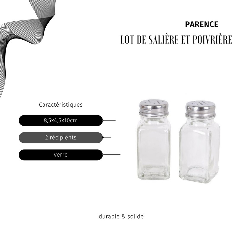 PARENCE. - Set of Traditional Salt and Pepper Shakers -