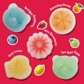 Gummy Glow Wax Candy 12oz Bulk Pack, Retro Chewy Wax Candies for Old School Candy Lovers with 55-65 Pieces & 5 Flavors, Nostalgic Sweet Treats