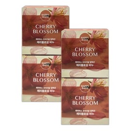 Happy Bath Original Cherry Blossom Soap 4P - TJ Happy Bath Happy Bath Soap Soap Bath Shower Wash Face Wash Bath Products 2ea