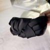 KOVOLITU Black Knotted Headbands for Women Fashion Headband Satin Wide