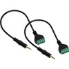 Audio Fan 3.5mm Cable, 4 Poles, Terminal Blocks, 3.5 Stereo