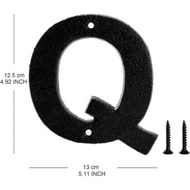 Iron Letters - Door Letter Q