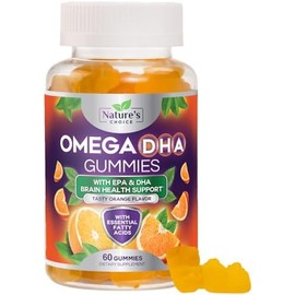 Omega 3 Fish Oil Gummies, Extra Strength Omega 3s with DHA  EPA, Heart Healthy, Joint  Brain Support, Natures Omega 3 Fish Oil Supplement Gummy