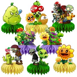 8Pcs Plants Theme Table Centerpiece, Plants Party Supplies for Kids Birthday Decorations