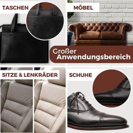 Binego® Lederpflege Set Leder & Kunstleder Pflegemittel - NEUHEIT - | Bienenwachs Leder Pflege Versiegelung für Auto Sofa Schuhe
