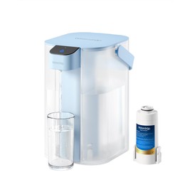 Waterdrop Electric Water Filter Pitcher, Reduce 99.6% of Lead and 45+ Impurities, 200-Gallon Rechargeable Water Dispenser, Instant 15-Cup Countertop System, NSF/ANSI 401&53&42&372, Light Blue