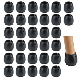 Lezed Rubber Chair Caps, Feet Pads, Black Chair Caps, Chair Leg Protection, Chair Leg Caps, Chair Leg Socks, Tables And Chairs Foot Protectors, for 12-16mm Round Legs, 32 Pieces