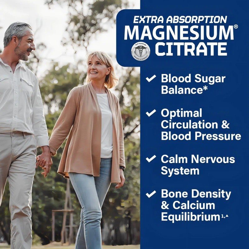 Citrato De Magnesio Extra Absorción Magnesium Citrate® Sabor Sin sabor