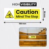 Stcky 5 x Caution Mind the Step Vinyl Stickers 150