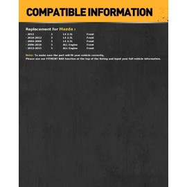 KAC - 299.9mm Front Disc Brake Rotors | Brake Kit for 2004-2013 3 2.3/2.5L Naturally Aspirated, 2012-2015 5, 2006-2010 5 2pcs Automotive Replacement Brake Rotors,31363