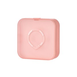 KON Puff Case, Storage Case, Portable, Portable, Storage, Puff Case, Foundation, Makeup, Cosmetic, Sponge Holder, Breathable, Square, Pink