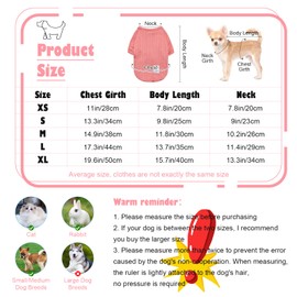 KATOLK 4 Pack Dog Knitted Sweater Dog Clothes for Small Medium Dogs, Warm Soft Puppy Kitten Dog Sweaters for Boy Girl Pet in Winter, Pet Cat Clothes Outfits Cold Weather Pullover for Chihuahua (XS)