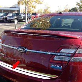Made in USA - Trims Express 2010-2020 Ford Taurus Rear Trunk Protector Accent Trim Cover Door Chrome Bumper