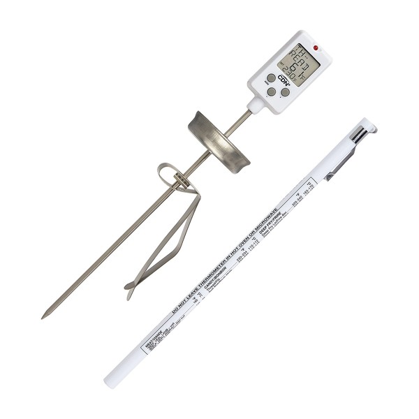 CDN DTC450 Digital Candy/Deep Fry/Pre-Programmed & Programmable Thermometer, White, 10.4"