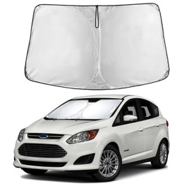 EcoNour Windshield Sunshade Compatible for Ford C-Max 2013-2017 2018 2019, Sun Visor for Front Windshield & Window Sun Shade Cover, UV Heat Blocker & Protector, Car Accessories