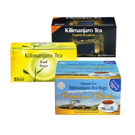 KILIMANJARO INFUSIONS - Premium Blend - Tanzania - Black Tea - 50 Tea Bags With String and Tag - 100g