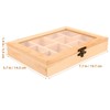 Alipis Rock Display Case Wood Blank Jewelry Organizer Box Tea