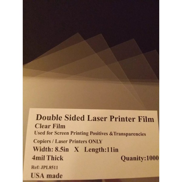 creating print Clear Laser Printer Transparencies Qty: 1000 8-1/2x11 film