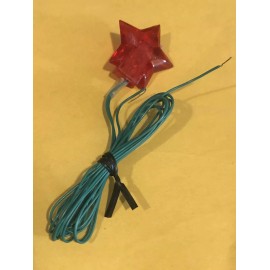 Vintage Electric Star Tree Topper Light For  Ceramic Christmas Trees - Red