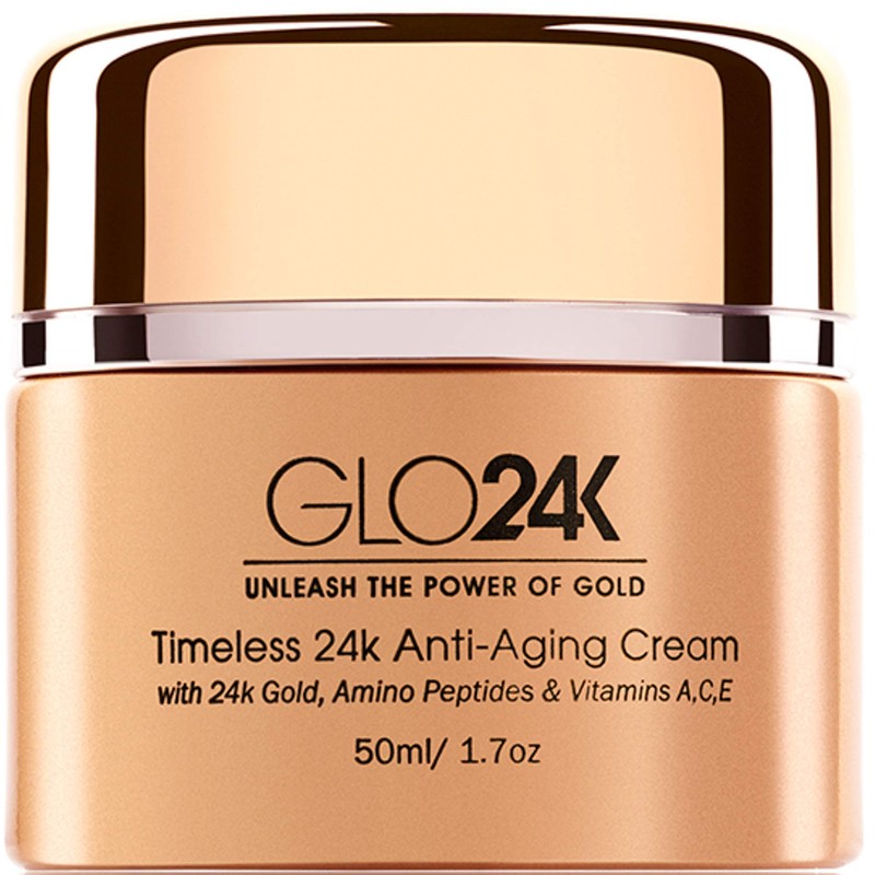 GLO24K Crema antienvejecimiento de oro de 24k con vitaminas, ácido
