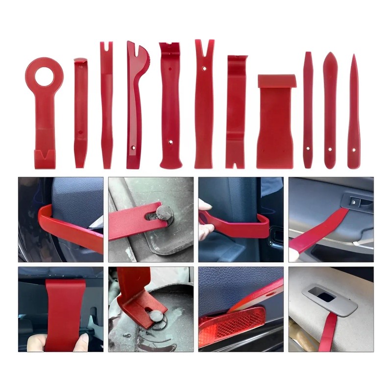 Kit Herramientas Desmontaje Molduras Auto Faros Estereo 19pz